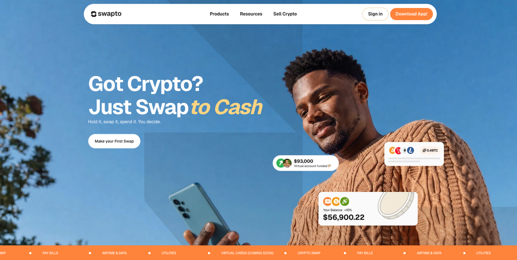 Swapto - send your crypto